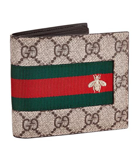 gucci men's bee wallet|gucci men's bifold wallet.